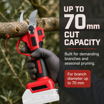 SEESE Electric Pruning Shears – Cordless Power Pruner with Brushless Motor & 2000mAh Batteries