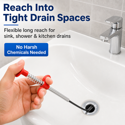 Four-Claw Flexible Drain Extractor – Precision Pipe Cleaning Tool & Claw Picker for Bathroom Sink, Shower & Kitchen Clogs – Easy-to-Use Home Maintenance Accessory