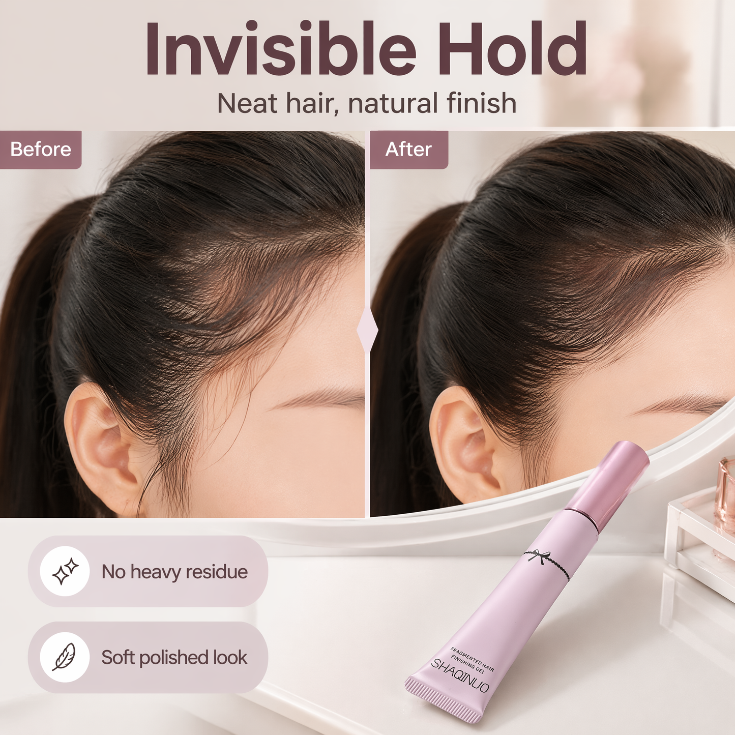 Hair Finishing Stick – Sleek Flyaway Tamer & Baby Hair Smoother for Neat, Long-Lasting Hairstyles – Non-Greasy & Travel-Friendly
