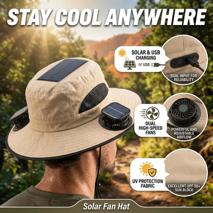 Solar Powered Cooling Bucket Hat