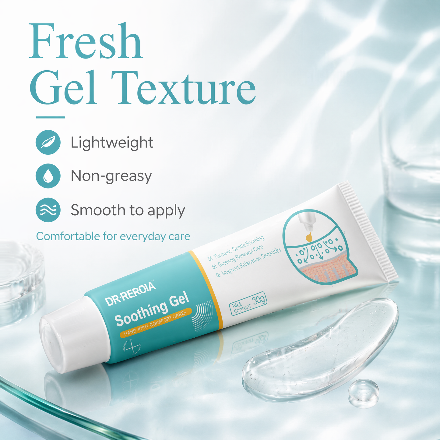 Skin Repair & Soothing Gel with Turmeric & Mugwort – 30g Natural Plant-Based Care