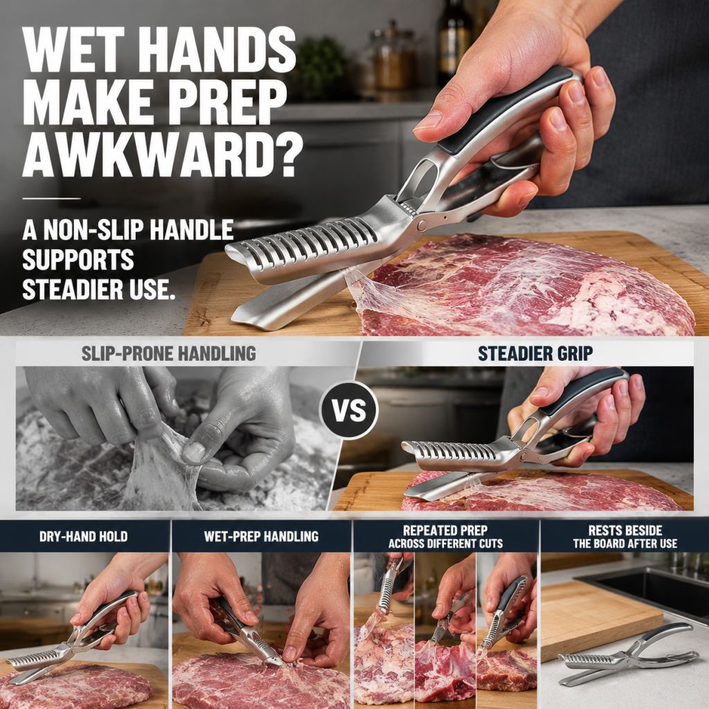 Stainless Steel BBQ Rib Membrane Remover