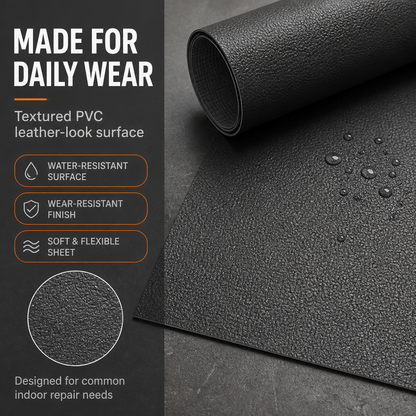 Self-Adhesive Leather Repair Patch – Cuttable & Waterproof, 20" × 54" Sheet