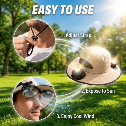 Solar Powered Cooling Bucket Hat