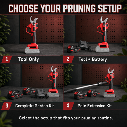 SEESE Electric Pruning Shears – Cordless Power Pruner with Brushless Motor & 2000mAh Batteries
