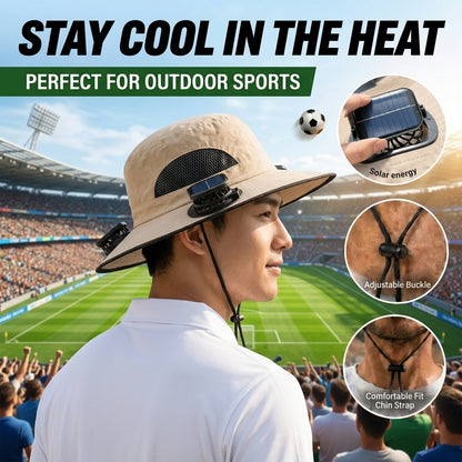 Solar Powered Cooling Bucket Hat