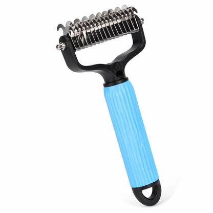 Universal Pet Detangling Comb for Dogs — Double-Sided Stainless Steel Grooming Tool for Coat Care & Shedding Removal